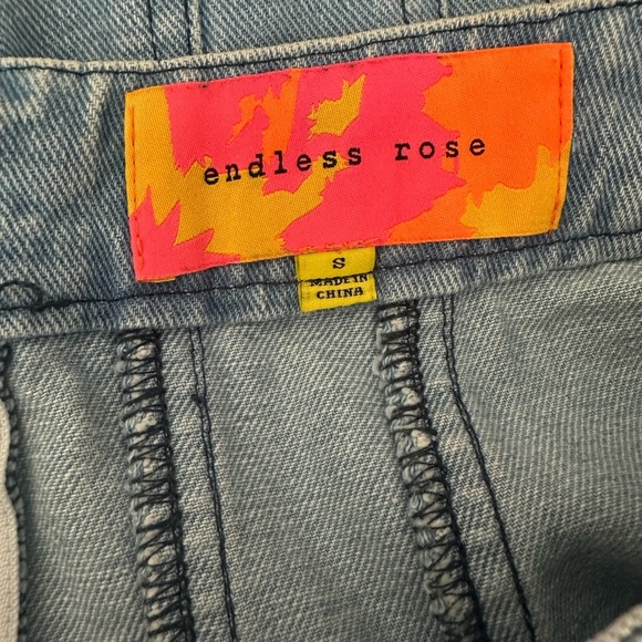 Endless Rose Patchwork Denim Mini Skirt. Size Small. - Picture 6 of 7